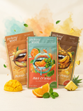 The Fresh Trio, Mint Orange, Mango Madness and Pineapple Power packs