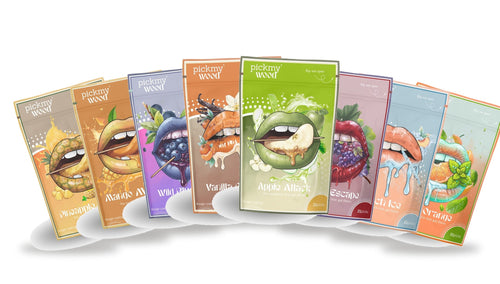 Build Your Box — all 8 Pick My Wood flavors fanned together