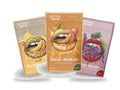 The Sweet Trio — Pineapple Power, Mango Madness, Grape Escape packs fanned together