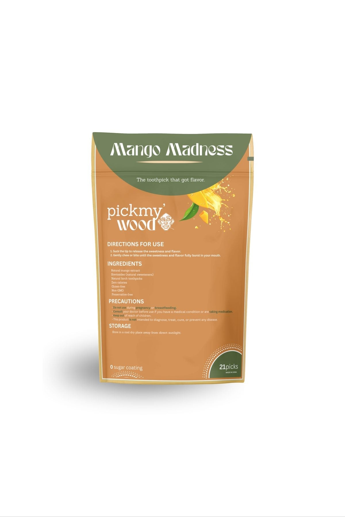 Mango Madness pack back with ingredients